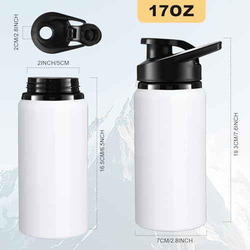 Domensi Aluminum Water Bottle Bulk - color: White, size: 17oz