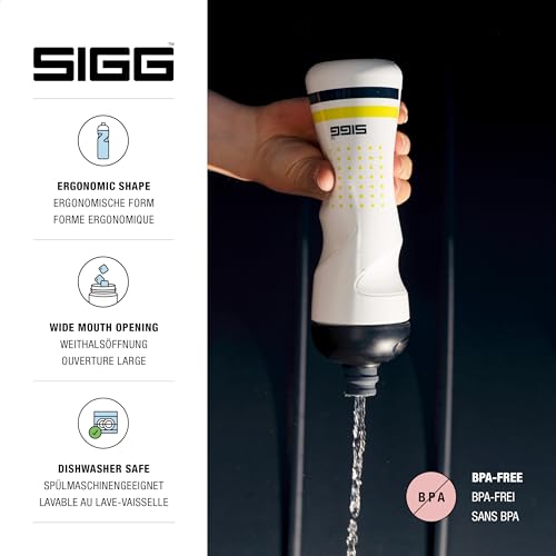 Sigg Pulsar White Bike Water Bottle (0.75 L), Leakproof Cycling Bottle, Super Lightweight and BPA-Free Sports Bottle with SureSnap® Valve - color: White