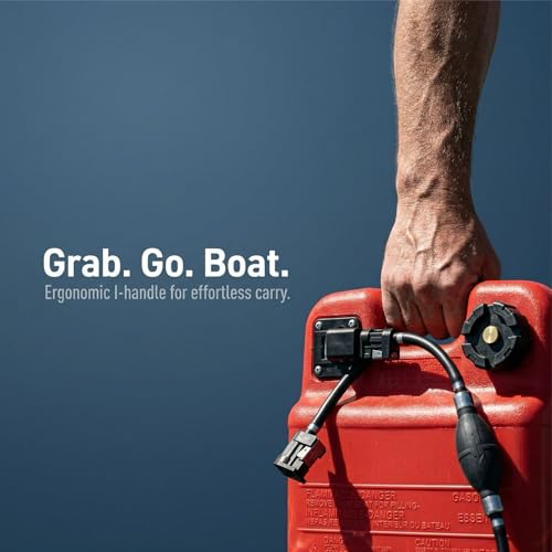 Marine Tank,6Gallon Outboard Marine Boat Transfer Tank with Fuel Line , Easy to Carry for Outboard Engine Boats,Fishing Boat, Deck Boat,Yacht (12L) - size: 24L