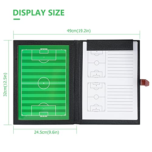 Joyeee Magnetic Tactics Coaching Boards, Football Coaching Planner, Football Coaching Accessories, Referee Football Coach Gifts, Soccer Clipboard Soccer Training Equipment for Kids, 48 x 32 CM