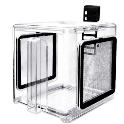 Saim Fish Breeding Box, Acrylic Aquarium Breeding Boxes, Acrylic Fish Isolation Box Hanging Aquarium Hatchery Tank for Small Baby Fishes Shrimp Clownfish Guppy Hatchery, Transparent