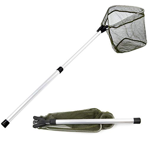 Kids Fishing Net for Lakes - Minnow Nets for Kids - Aluminum Collapsible Telescopic Fishing Pole Handle and Nylon Mesh Small Fishing net - Butterfly Nets for Kids Outdoor Playing
