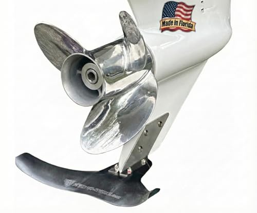Hydrofoil Boat Stabilizer - Skeg-Mounted Shield for Motors with Marine Grade Mounting Bracket - Available in 4 Sizes - Improve Performance, Shield Your Propeller, and Protect Marine Life - style: L35