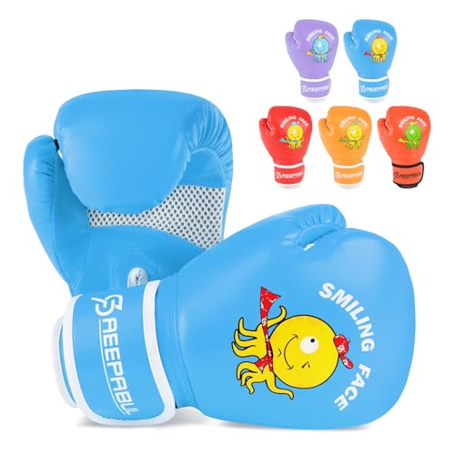 Boxing Gloves for Kids & Toddler & Youth - color: New Sky Blue, size: 4oz