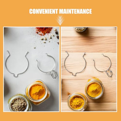 BESPORTBLE 5pcs Large Metal Spring Buckle Clips for Glass Storage Jars 500ml+ Stainless Steel Airtight Seal Wire Clamps for Food Canning and Kitchen Pantry