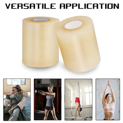JUYO VONSAN 20 Pcs Wrestling Mat Tape 3'' x 84' Clear PVC Gym Floor Mat Tape, 7mil Thick, for Wrestling Grappling Exercise (20, Clear, 3'' x 84')
