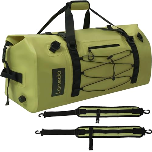 80L Dry Bag Large Waterproof Bag Roll-Top Heavy Duty Fishing Duffel Bag with Durable Straps & Handles for Kayaking Paddle boarding Boating Rafting Fishing - color: Green