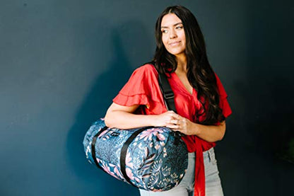 Jadyn 19” Barrel Womens Duffel/Gym/Weekender Bag (Navy Floral) - color: Navy Floral