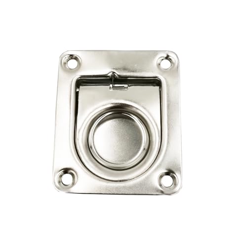 4 Pack Hatch Flush Ring Pull Boat Locker Flush Lift Ring Locker Marine 304 Stainless Steel for Deck Yacht Cabinet Home Furniture Recessed Lid Handle