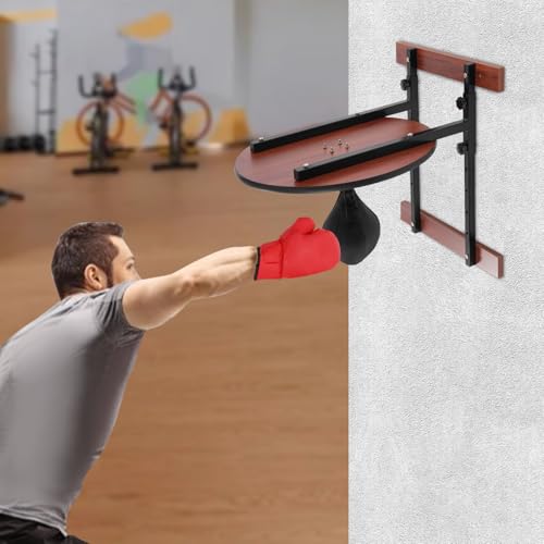 Speed Bag Platform Kit 360 Swivel, Heavy Duty Boxing Equipment, Adjustable Height Wall Mount Professional Fitness Ball Reaction Training Kit for Exercise and Fitness