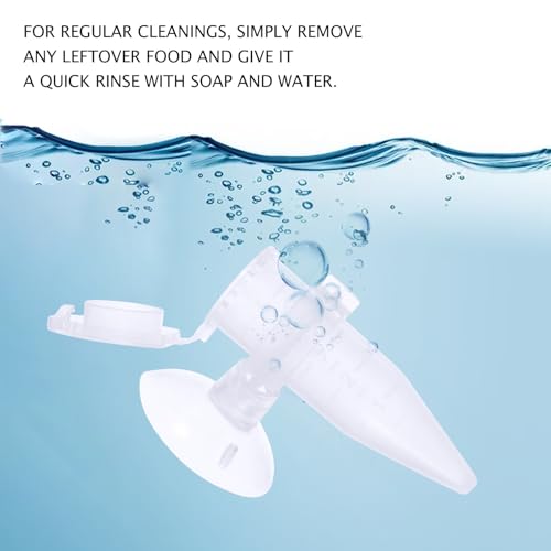 Cabilock 5pcs Mini Aquarium Feeder Tube with Suction Cup Automatic Shrimp Dropper Feeder for Small Fish Tank Breeding and Ornamental Fish