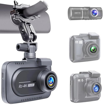 Universal Dash Cam Mount for Rove R2-4K, R2-4K Pro, R2-4K Dual, Redtiger Dash Cam - Suction Cup Replacement – Stable Rearview Mirror Holder Bracket Kit