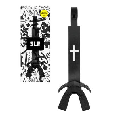 SLEEFS X Football Mouthguard with Strap for High-Impact Shock Protection - color: Cross Black