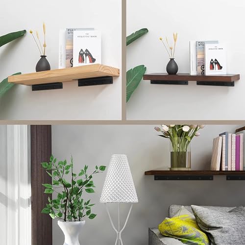L Bracket, Heavy Duty Corner Brace, 4 Pack 8" Metal Shelf Bracket Angle Bracket for Shelves, Black Metal Braces for Wood Furniture - size: 8 Inch, style: Black 4 Pack