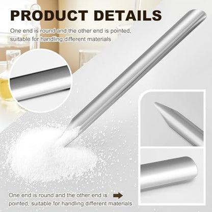 Zonon 6 Pcs 6 Inch Lab Spatula Stainless Steel Micro Lab Scoop Spatula Metal Bead Scoop with Rounded Pointed Ends Laboratory Sampling Curved Spoon for Mixing Powders Pastes Transferring Tool