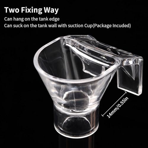 Aquarium Feeding Tube Dish Bowl for Fishtank with Detachable Frame for Shrimp Glass Shrimp and Snails Feeding Dish