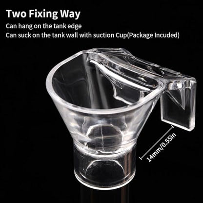 Aquarium Feeding Tube Dish Bowl for Fishtank with Detachable Frame for Shrimp Glass Shrimp and Snails Feeding Dish