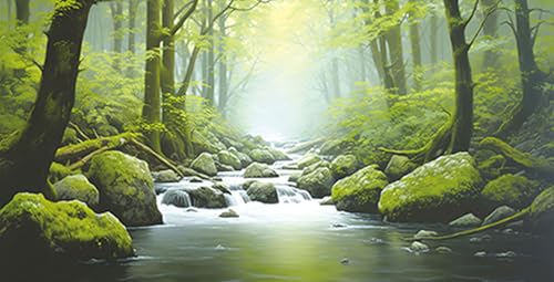 30X18IN Tropical Forest Terrarium Background, Natural Green Forest Tree Reptile Habitat Background, Misty Rainforest Aquarium Background, with 8 EVA Double-Sided Tape - color: Forest, size: 30X18in/75X45cm