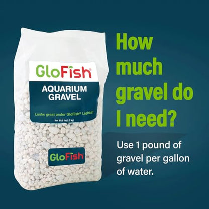 GloFish Aquarium Gravel 5 Pounds, White, Complements GloFish Tanks (29022) (Pack of 2) - color: White Frost, size: 5 pounds (Pack of 2)