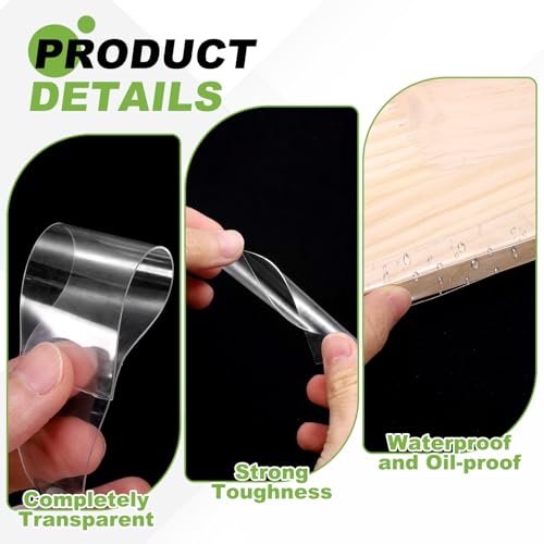 PATIKIL Clear Edge Protector Strip, 3 Roll 1.2 in x 16.4 ft Table Edge Protector Self Adhesive Cabinet Soft Corner Guard for Furniture Countertop Kitchen Wall Window