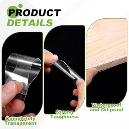 PATIKIL Clear Edge Protector Strip, 3 Roll 1.2 in x 16.4 ft Table Edge Protector Self Adhesive Cabinet Soft Corner Guard for Furniture Countertop Kitchen Wall Window