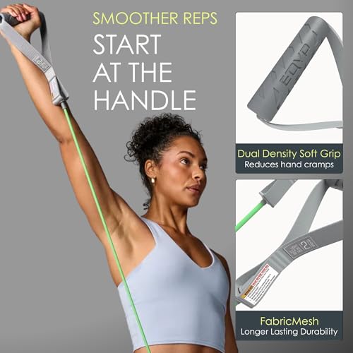 EQYP Power Tube Resistance Bands with Handles – Exercise Bands for Home Workouts - size: 30lb