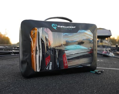 Plastix Case – Large, Waterproof Soft Plastic Lure Storage Box, EVA Structured Interior, Clear Lid, Removable Dividers, Tackle Organizer