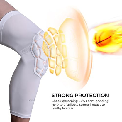COOLOMG Football Knee Pads Wrestling Basketball Volleyball Youth Kids Adult | Protective Knee Compression Sleeves - color: Black, size: X-Large