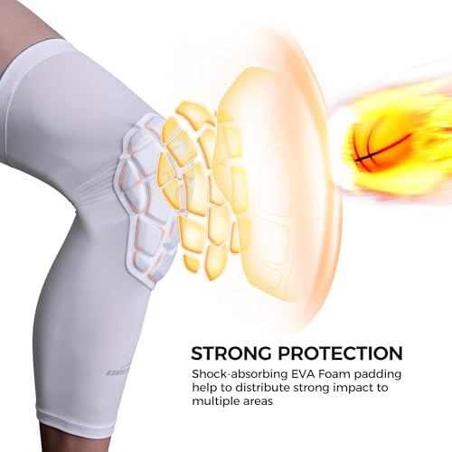COOLOMG Football Knee Pads Wrestling Basketball Volleyball Youth Kids Adult | Protective Knee Compression Sleeves - color: Black, size: Medium