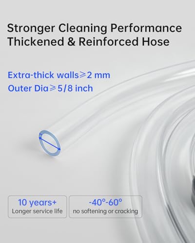 5ft Siphon Hose Fish Tank Cleaner, Aquarium Water Changer，Gravel Vacuum for Aquarium Sand & Gravel – Premium Designed for Superior Cleaning Performance, Safer Material, Battery-Free Design | Superior Cleaning Power;Safer Design – No Electricity, No Chemic