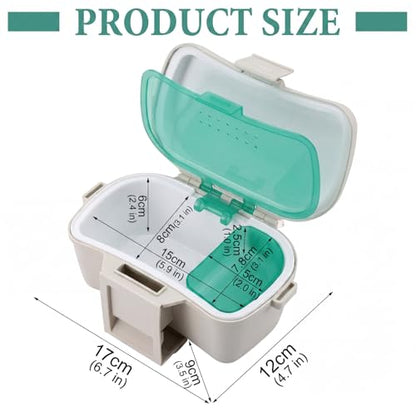 Insulated Live Bait Holder Waist Mounted Dual Layer Fishing Bait Bucket Container with Lid and Lock Portable Plastic Lure Worm Storage Tackle Box, Keeps Baits Fresh and Alive