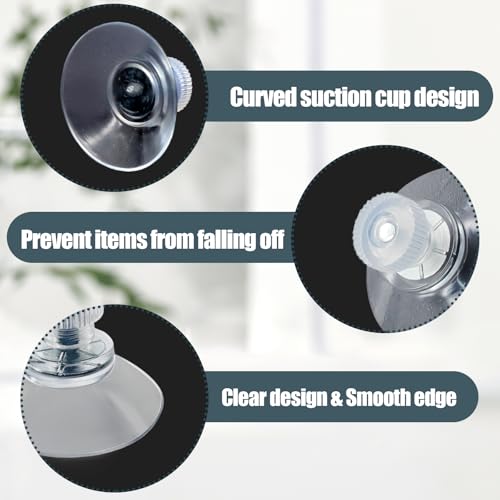 10 Pack 41mm Suction Cups with Screws Nut, Clear PVC Sucker Pads Holder, Strong Sucker Suction Cup Holder for Window, Bathroom Wall, Car Shade, Home Decoration - size: 41mm