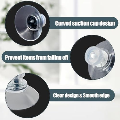 10 Pack 41mm Suction Cups with Screws Nut, Clear PVC Sucker Pads Holder, Strong Sucker Suction Cup Holder for Window, Bathroom Wall, Car Shade, Home Decoration - size: 41mm
