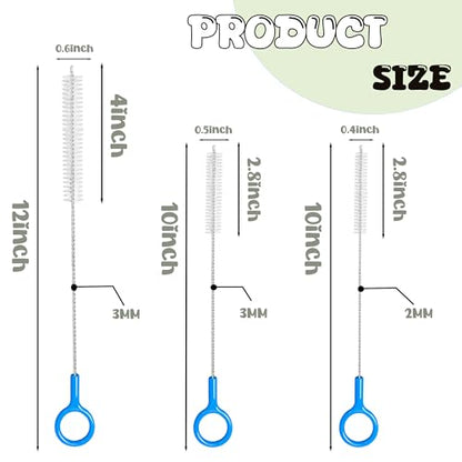 Straw Cleaner Brush,Extra Long Straw Cleaning Brushes with Nylon Bristles,Straw Brush Cleaner for Reusable Straws, Baby Bottles, Tumblers, Sippy Cups and Narrow Tube.
