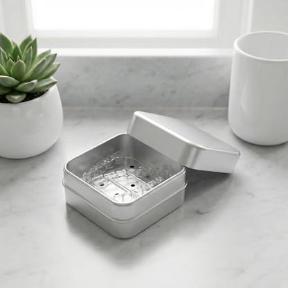Aluminum Retainer Case, Orthodontic Denture Case with Holes