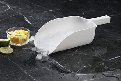 New Star Foodservice Commercial Grade Polycarbonate Plastic Utility Ice Scoop, White, 64 oz - color: White, size: 64 oz.