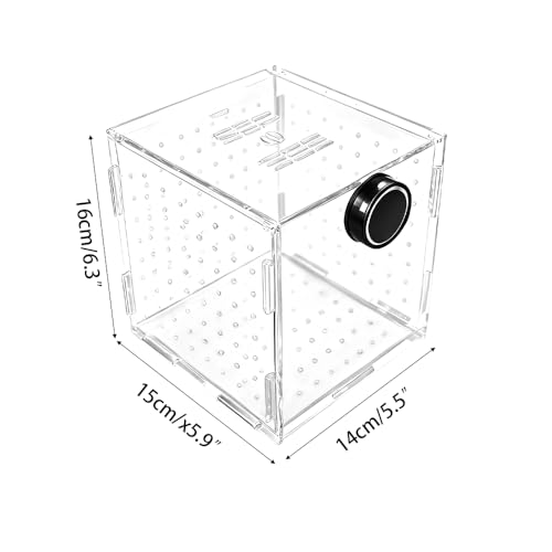 Aquarium Breeding Box,Magnetic Fixation Acrylic Fish Tank Isolation Box with Feeding Hole for Fish Hatching Rearing