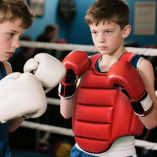 Boxing Chest Protector Kickboxing Belly Protector Guard | Body Protection Pad Breathable for Sparring Training Combat Sports Competition - size: Small