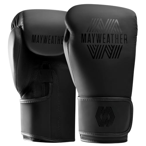 Mayweather Core Boxing Gloves | Boxing Gloves, Muay Thai Gloves, Kickboxing Gloves, Boxing Gloves Men and Women, Training, Sparring, Beginner Training Gloves - color: Black, size: Large-X-Large