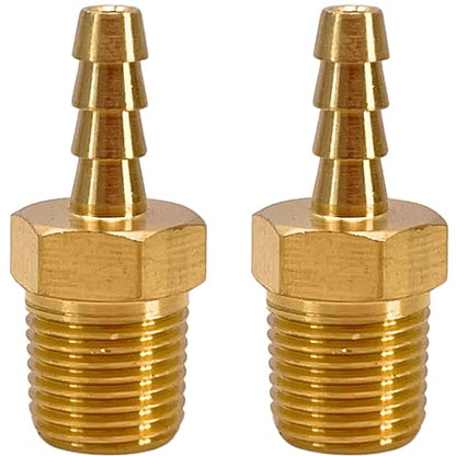 2pcs Brass Hose Fitting 1/8" Barb x 1/8" NPT Male Adapter Barbed by CX WONDERLAND