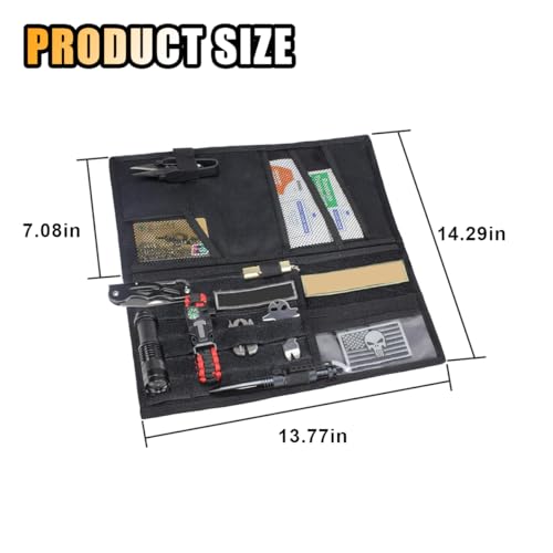 smilfuy Tactical Molle Car Sun Visor Organizer, Large Molle Visor Panel - color: Black