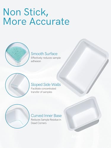 Weigh Boats 100ml Medium (125 Pack), Plastic Weighing Trays, Anti-Static Plastic Square Pour Boats for Powder Weighing, Epoxy Mixing, Liquid Measuring, Lab Grade Weight Dishes