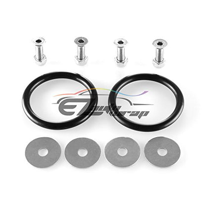 Silver Bumper Quick Release Fasteners for Car Bumpers Trunk Fender Hatch Lids Kit - color: SILVER