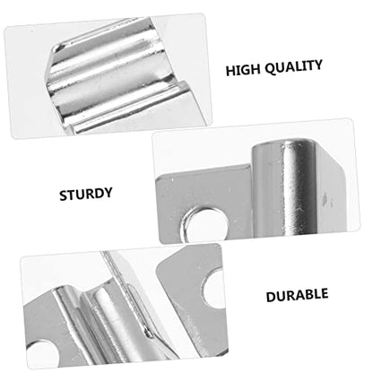 ORFOFE 4pcs Stainless Steel Glass Lid Brackets for Aquarium Easy to Install Clips for Fish Tank Covers Supports for Turtle and Snake Tanks Compact Design