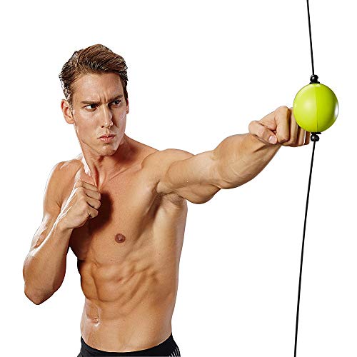 Boxing Reflex Ball Quick Puncher MMA Sports for Training Speed,Focus and Reaction Trainer Green