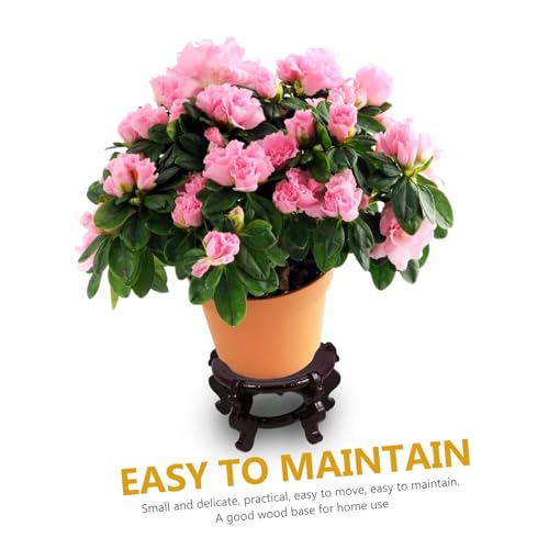 Wooden Flower Pot Stand Rustic Indoor Plant Pedestal for Desktop Tall Solid Showcase Holder for Bonsai Fish Tank and Home Decor Height