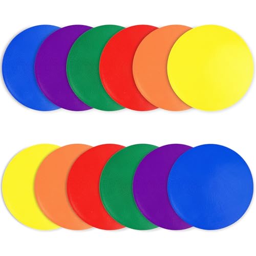 12 Pcs 9 Inch Agility Cones, Multiple Color