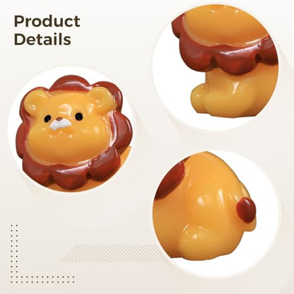 50 Pcs Mini Resin Lion Figurine, Lion Miniature, Small Resin Animals Bulk, Micro Landscape Lion Decor, Garden Decoration Ornaments for Home - style: Lion