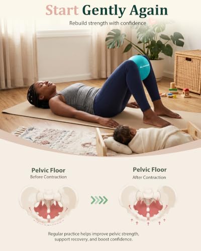 Trideer Exercise Ball for Physical Therapy, 9 Inch Pilates Ball - color: Turquoise (with pump, no guide)