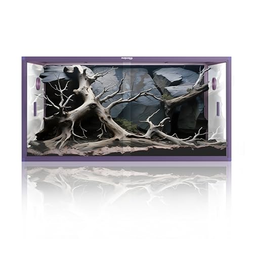 120 Gallon Bearded Dragon Tank,48" x 24" x 24" Reptile Tank with Sliding Door Top Screen Ventilation, Front Opening Reptile Enclosure for Easy Maintenance - color: Royal Purple, size: 120 Gallon